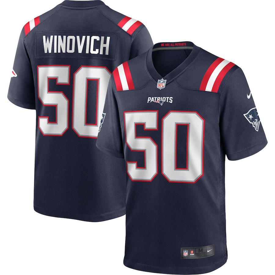 Men New England Patriots #50 Chase Winovich Nike Navy Game Player NFL Jersey